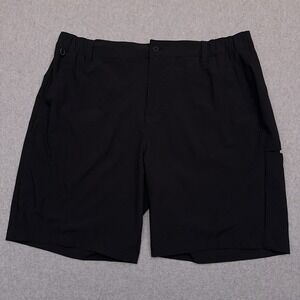 Eddie Bauer Flex‎ Waist Tech Shorts Men's XL Black 9" Inseam Hiking Lightweight